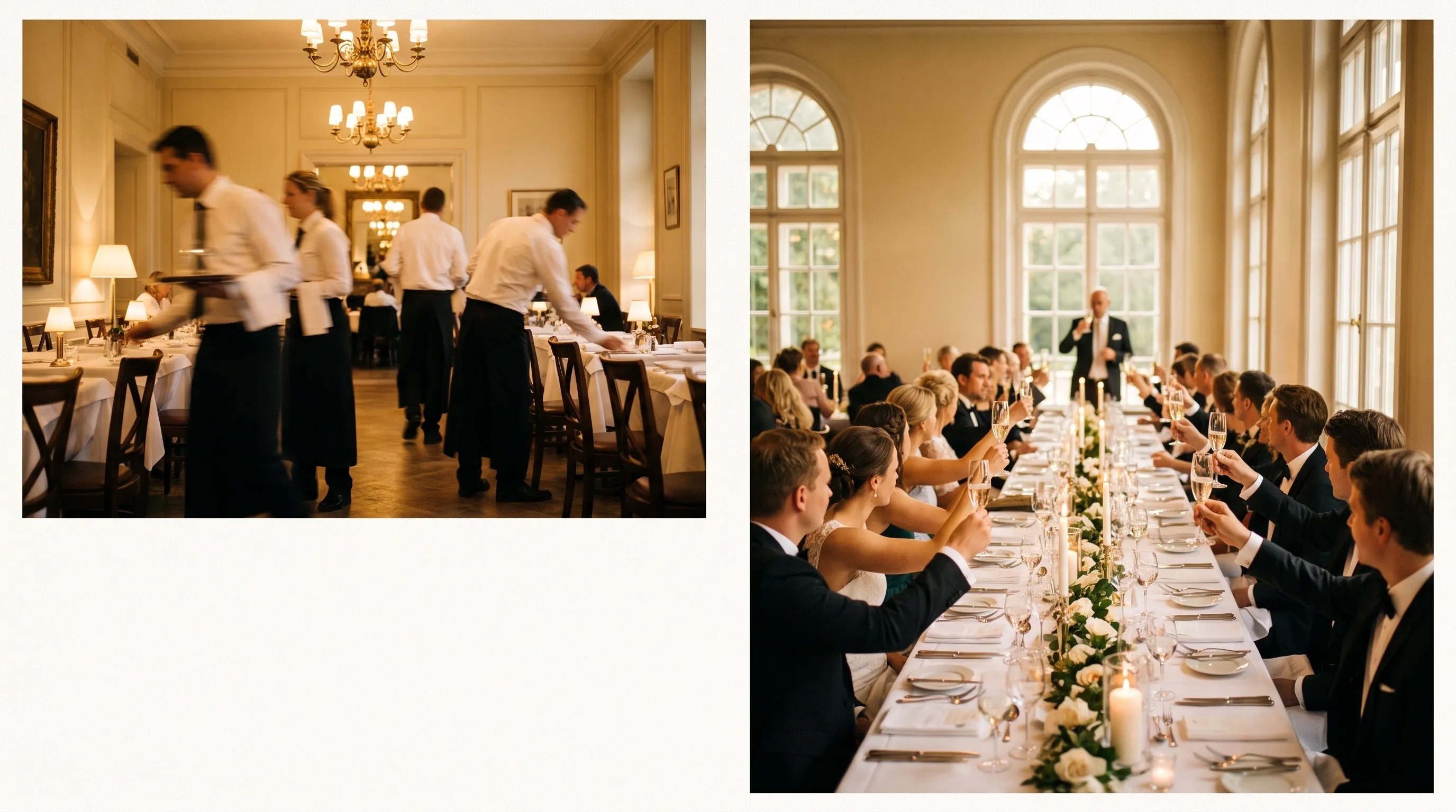 Toast weselny w eleganckiej sali